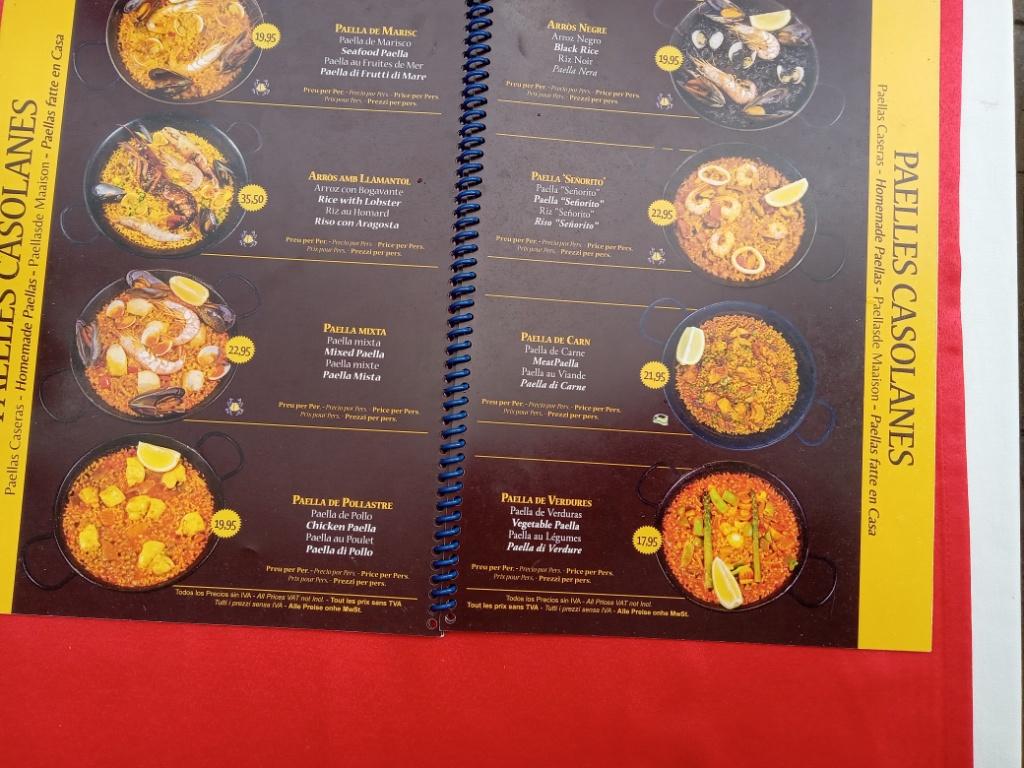 Itapa  Menu